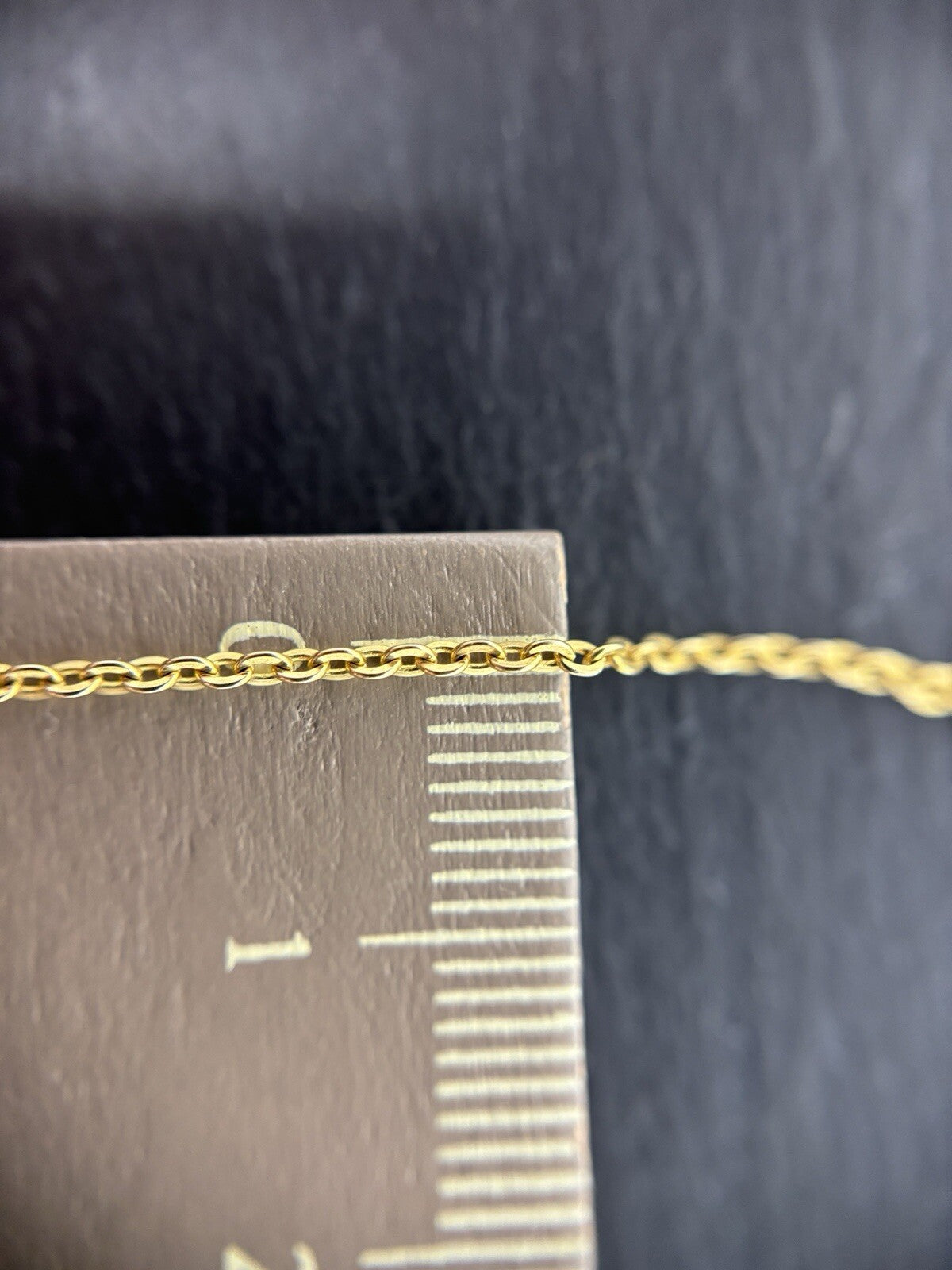 585 Gold Halskette Ankerkette 48cm 1mm 14K