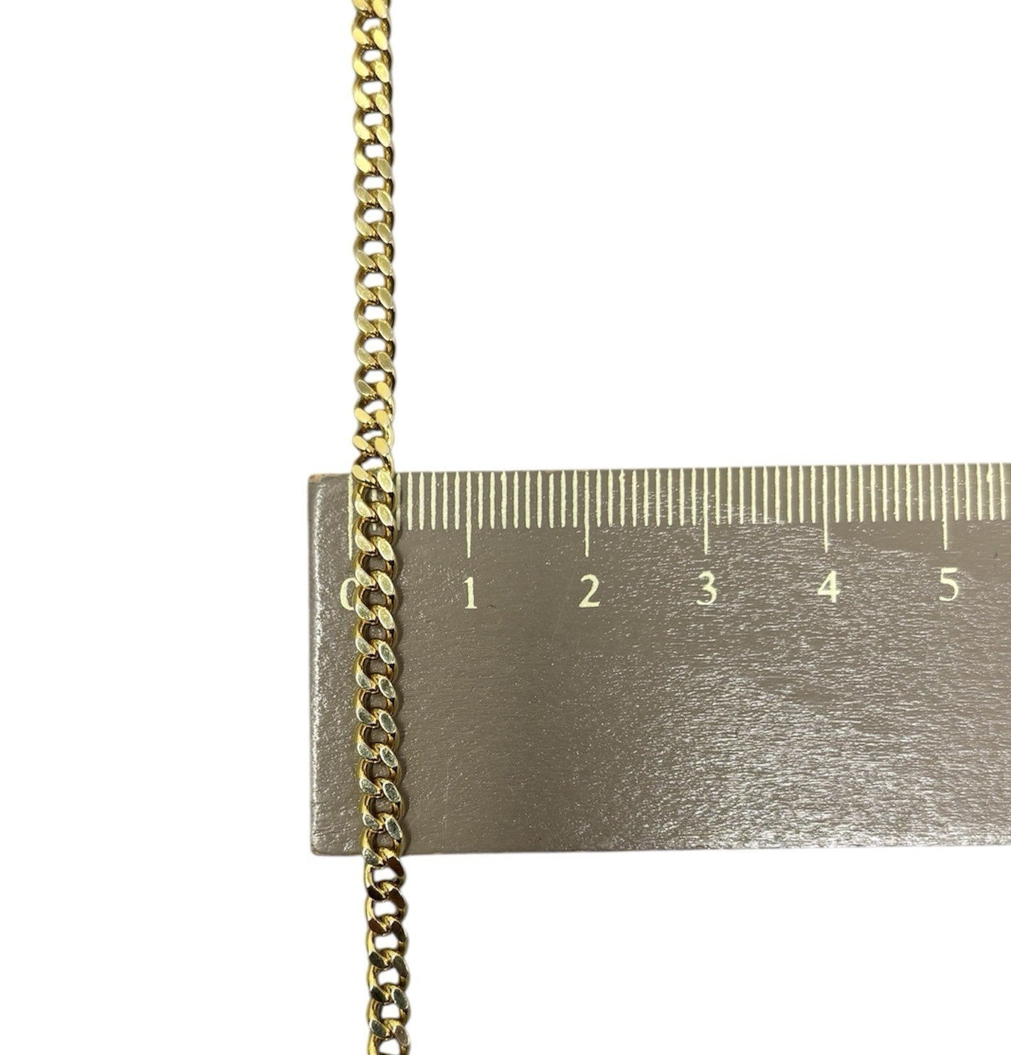 585 Gold Halskette Panzerkette 54cm 3,8mm glänzend Massiv 14K