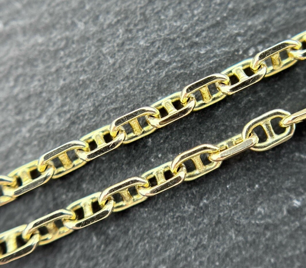 585 Gold Halskette Stegpanzerkette 40cm ca. 1,5mm glänzend 14K