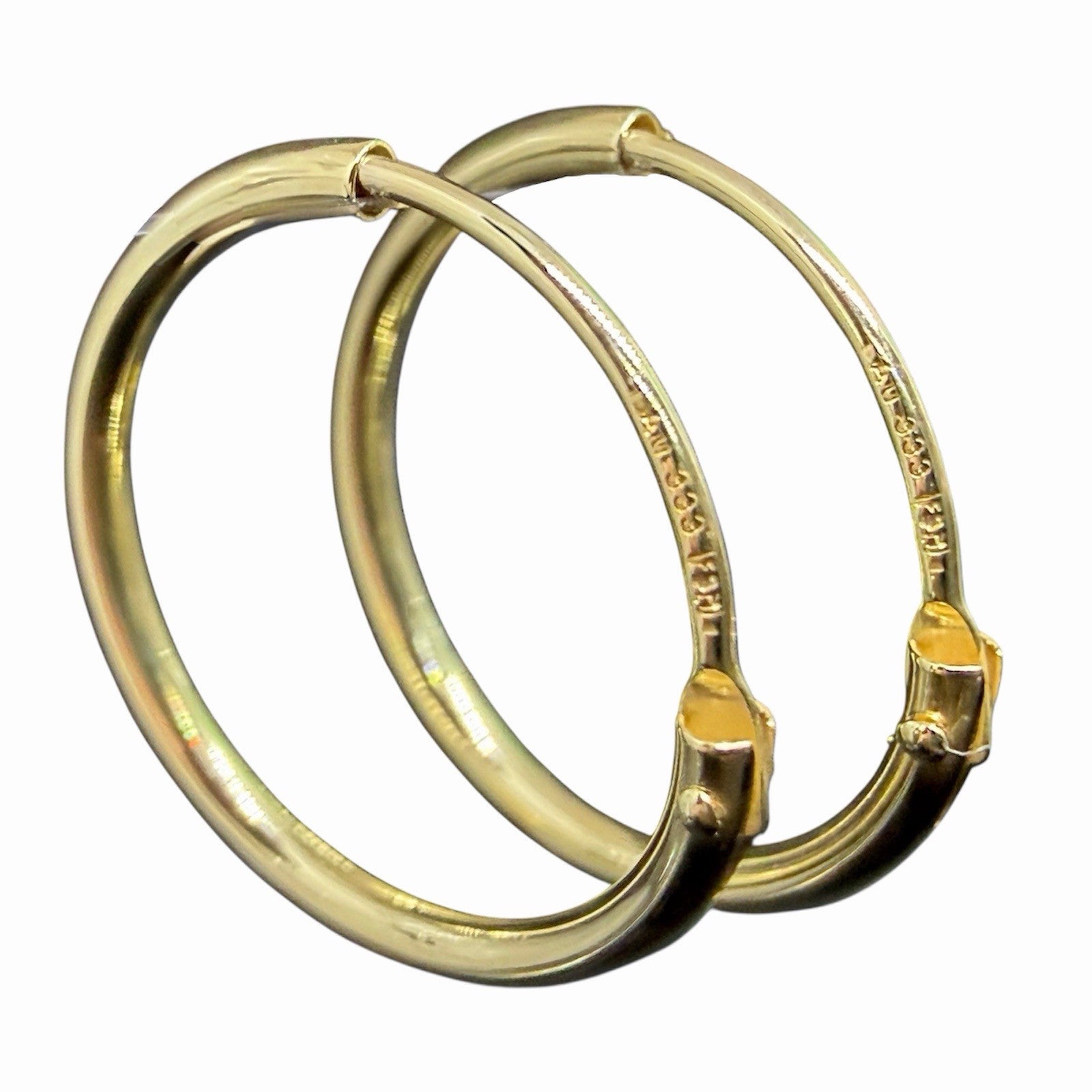 333 Gold Creolen Ohrringe Neu 8 Karat 15mm