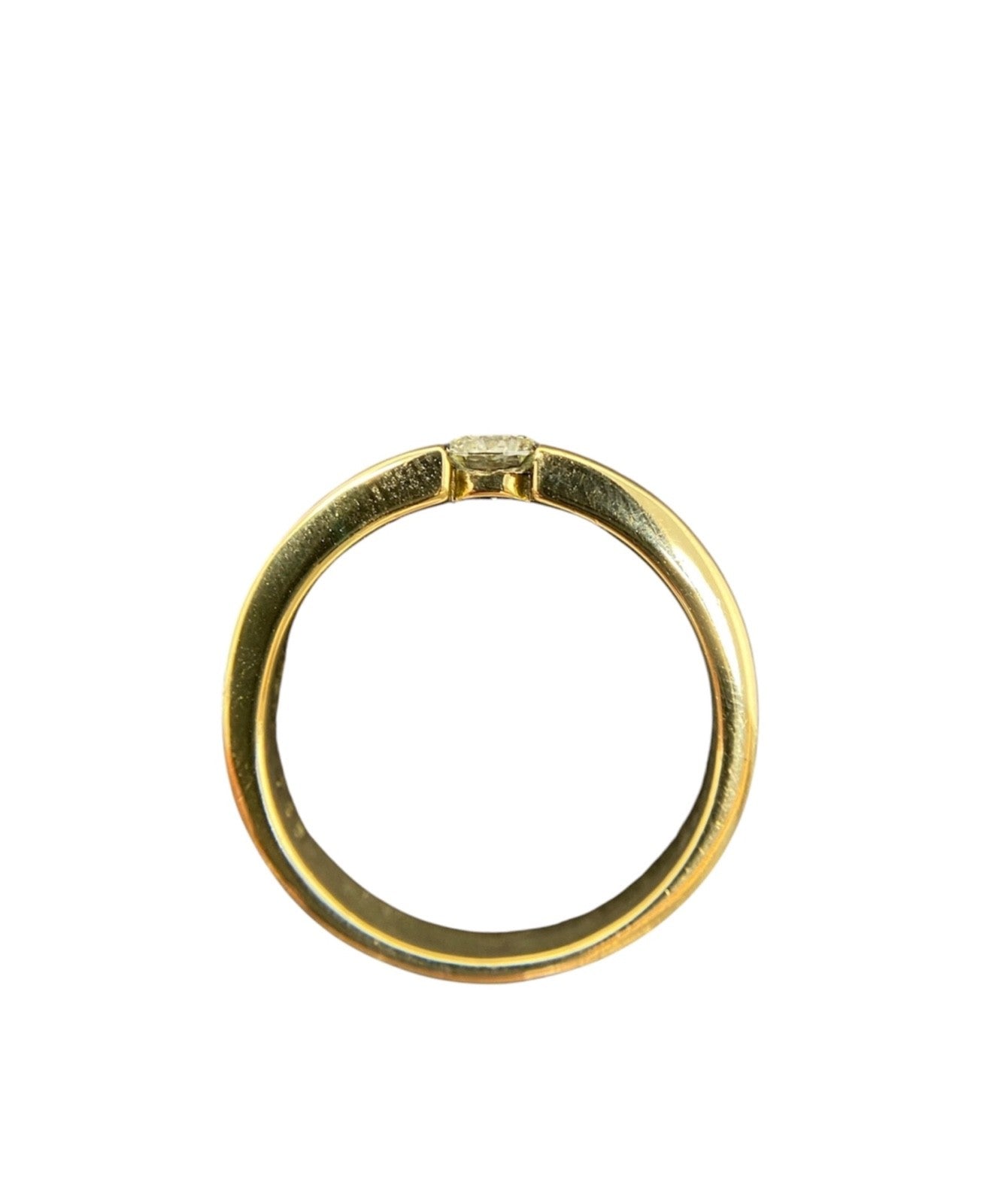 750 Gold Ring 0,25 ct Brillant Spannring Verlobungsring Gr. 54 18K 