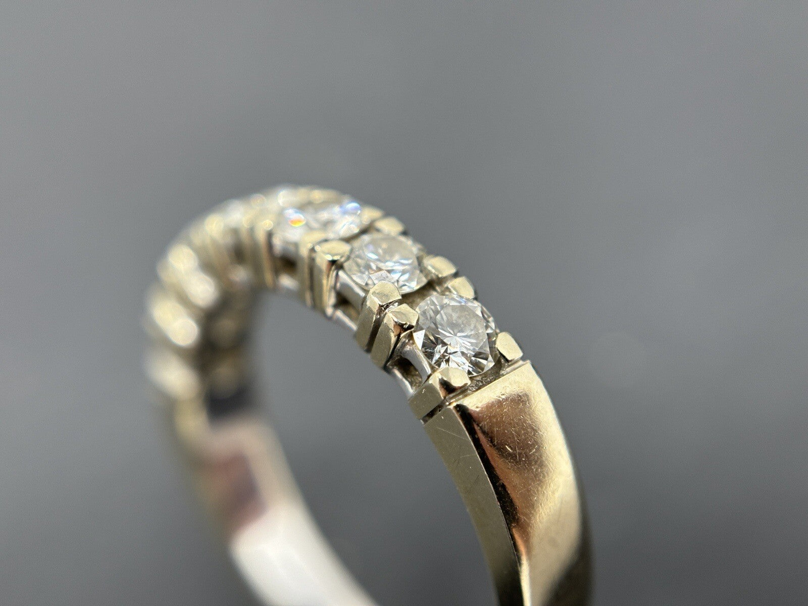 585 Gold Ring Brillantring Memory 1,0 Carat Weißgold Gr. 56 14K