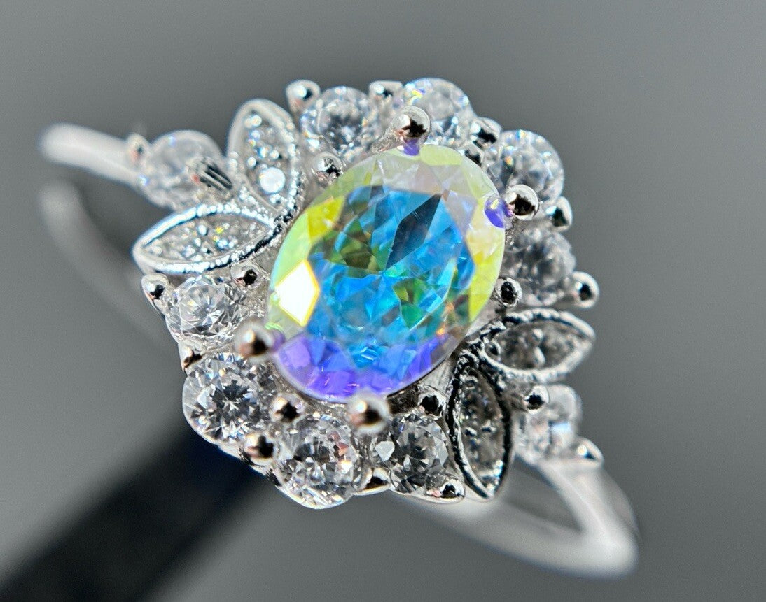 925 Sterlingsilber Entourage Ring Silber rhodiniert Damenring weiße Steine Gr.57