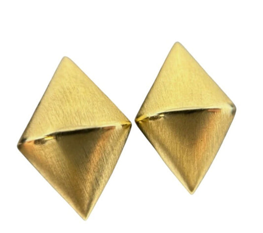 585 Gold Ohrringe Ohrstecker 1,5cm matt gebürstet 14K