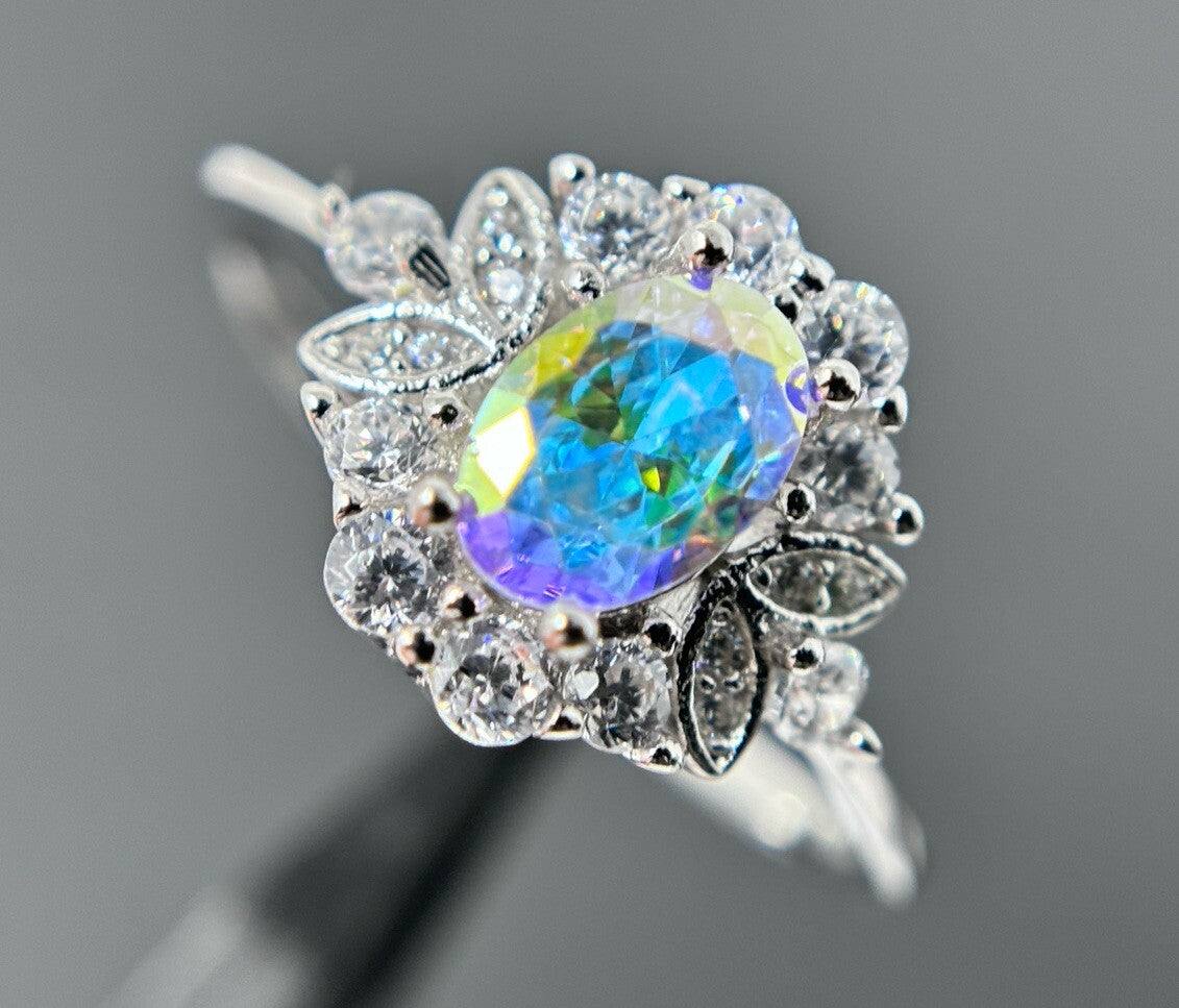 925 Sterlingsilber Entourage Ring Silber rhodiniert Damenring weiße Steine Gr.57