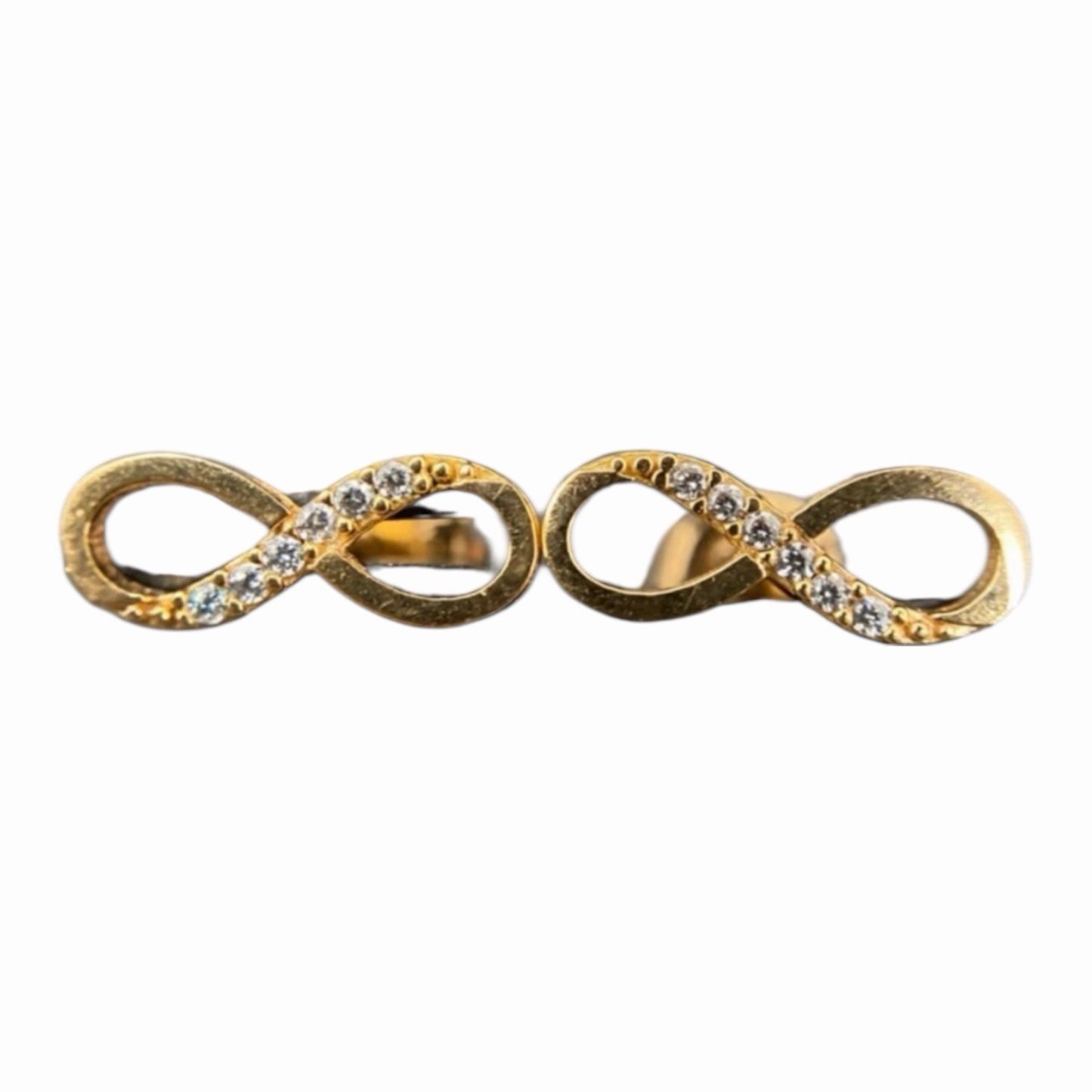 750 Gold Ohrstecker Roségold im Infinity Design | 18K