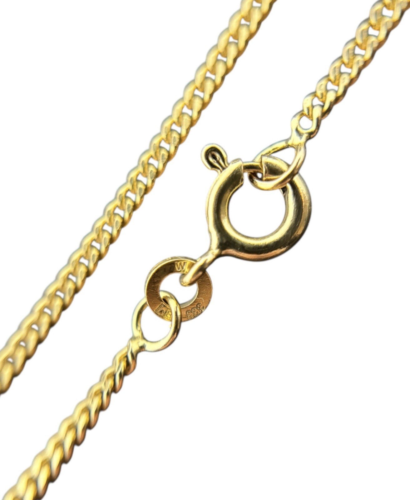 333 Gold Halskette Panzerkette 39cm 1,7mm glänzend 8K