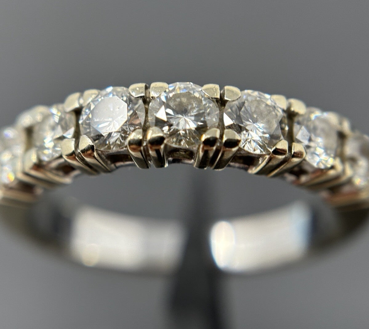 585 Gold Ring Brillantring Memory 1,0 Carat Weißgold Gr. 56 14K