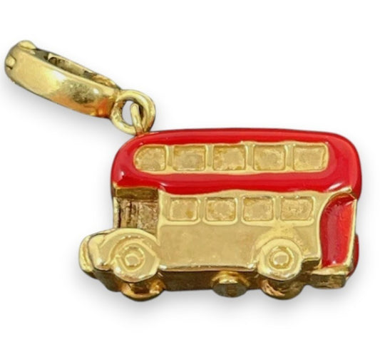 Gold Anhänger Gelbgold Italienisch 18K/750 mit Roter Emaille Charm