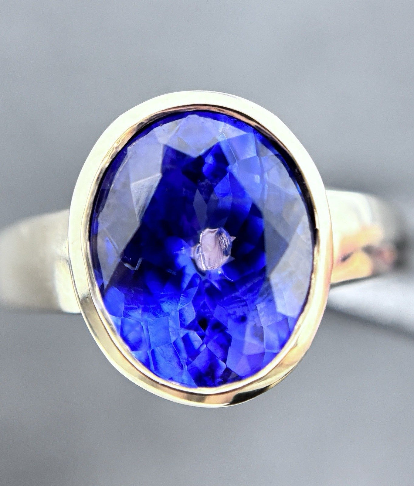 585 Gold Ring Tansanit 5ct Solitärring Harry Ivens 14K