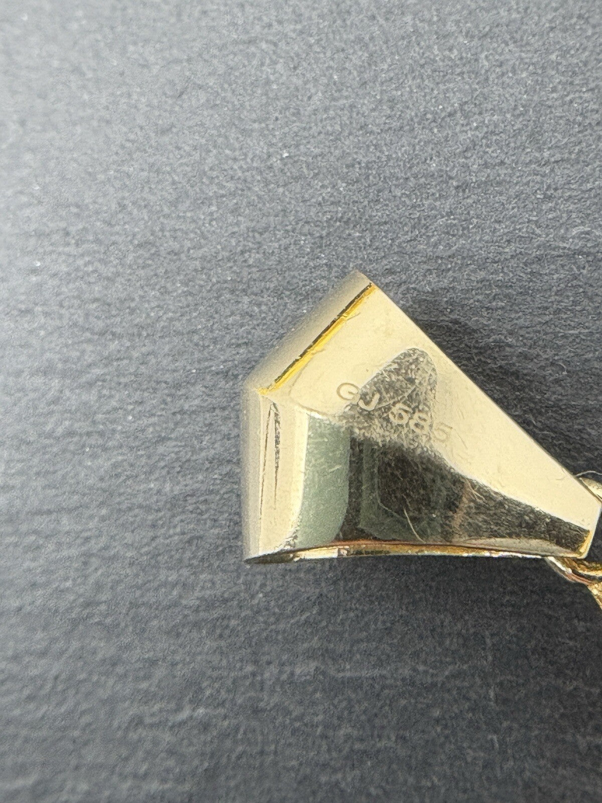 585 Gold Anhänger Pistole 274 Diamanten ca. 1,7ct Farbe  H 14K