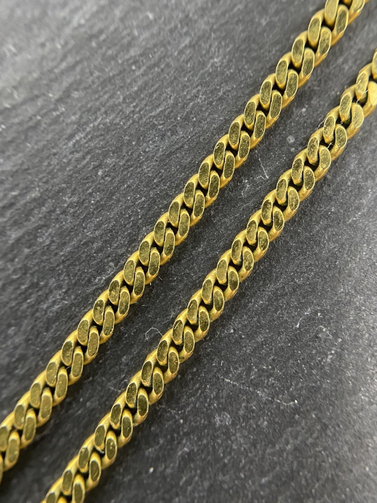 14K Gold Schmuckset Lapislazuli – Panzerkette & Ohrstecker – Echtgold – Vintage