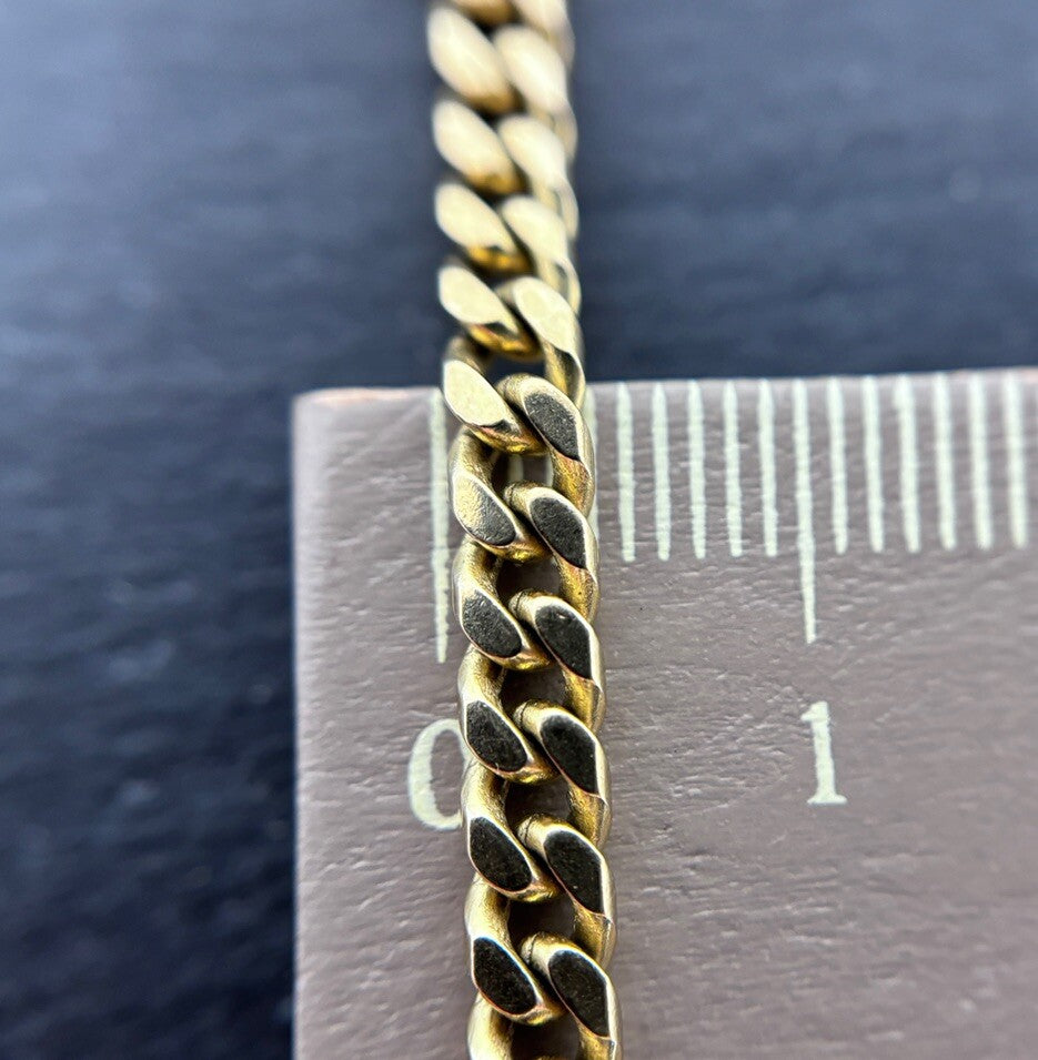 333 Gold Armband Panzerarmband Panzerkette 19cm 4mm glänzend 8K