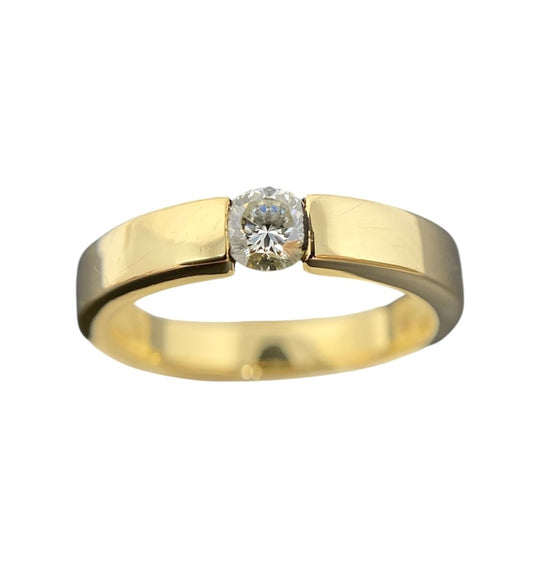 Brillanten Ring 0,25 ct Brillant Goldring Spann Verlobungsring 18K/750 Gr. 54
